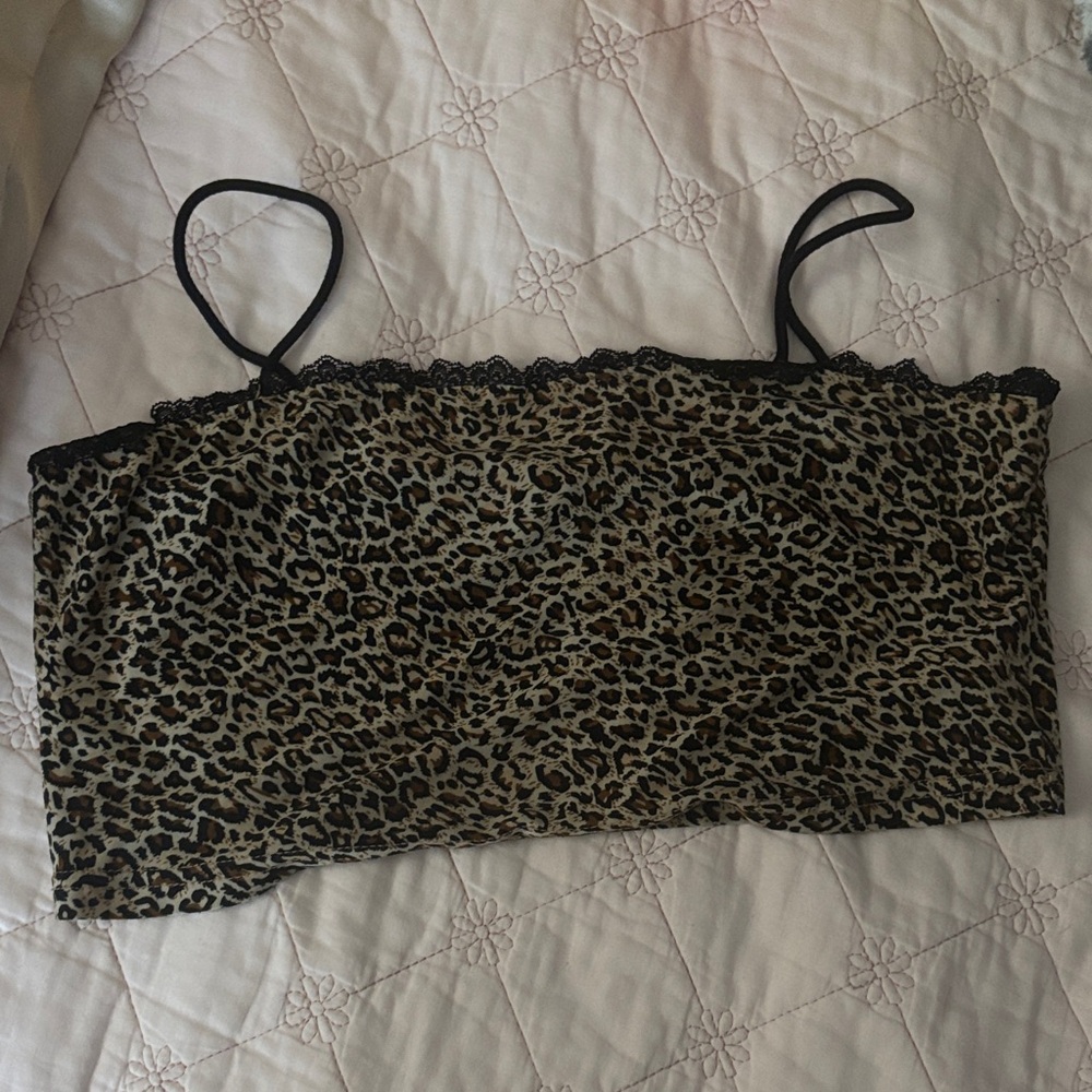 SHEIN Animal Print Spaghetti Strap Top